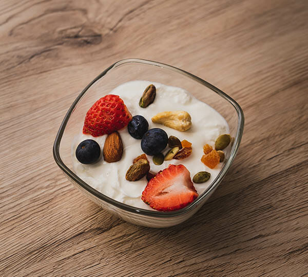 Greek yogurt healthy snack semi trucker